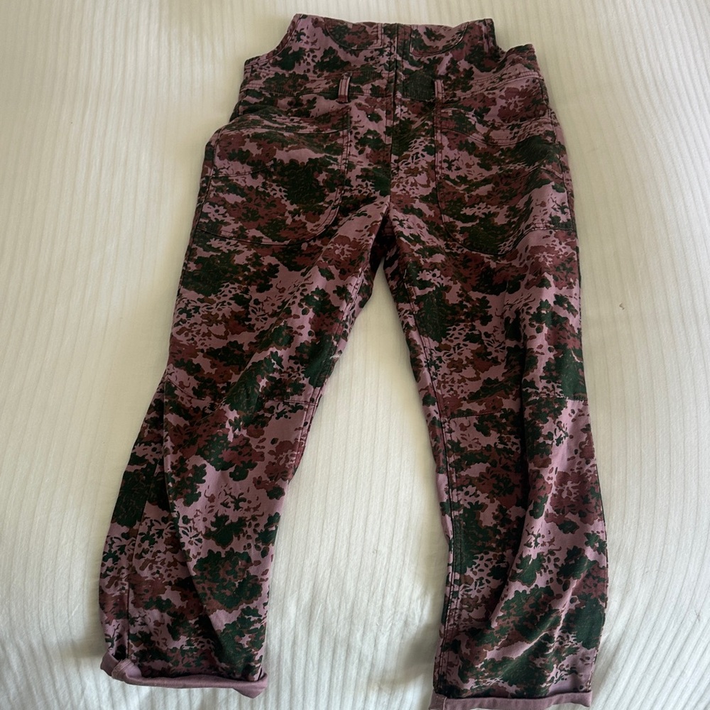 Floral Print Pink & Black Overalls - Picture 3 of 8